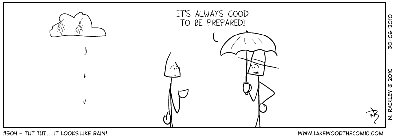 Tut tut... it looks like rain!